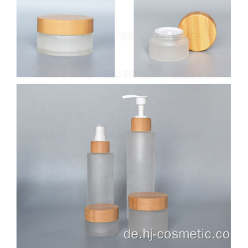 50g kosmetische Glasgläser mit Bambusdeckel Umweltfreundliche Bambusflaschen / -gläser